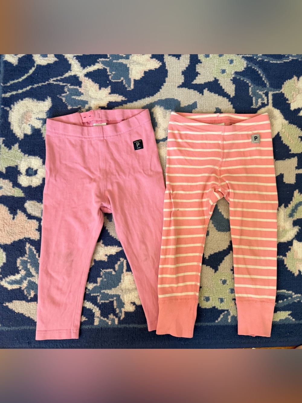 Polarn O. Pyret Pink & Pink-Striped Girls' Leggings Set